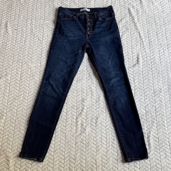 KanCan Dark Indigo Women's Skinny Jeans 9/28 - Picture 1 of 9